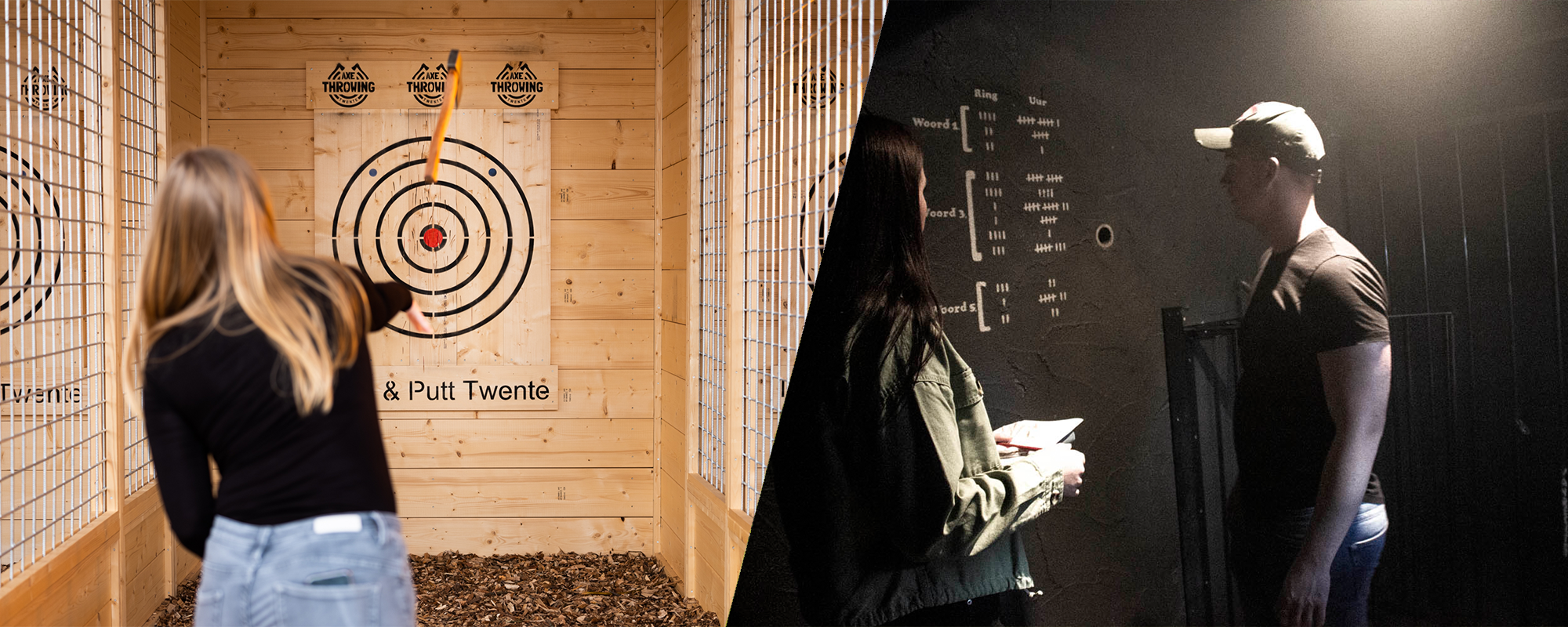 Axe throwing en escape room puzzel